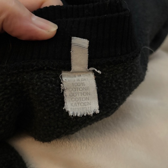 Vintage ITALIA Black Sweatshirt W/Pockets - Picture 8 of 15